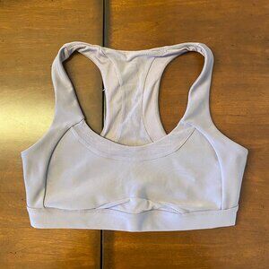Alo Yoga Lavender Racerback Sports Bra With Mesh Inserts